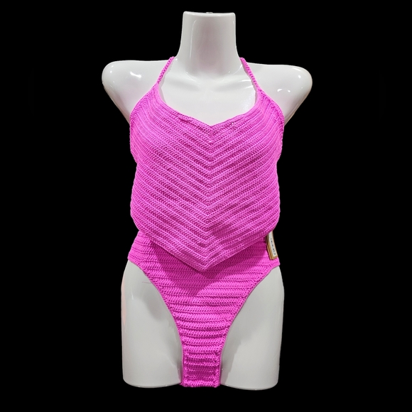 Skims Crochet Swim Bikini Bottoms In Taffy Size 3X NWT MSRP $98 - Picture 5 of 7